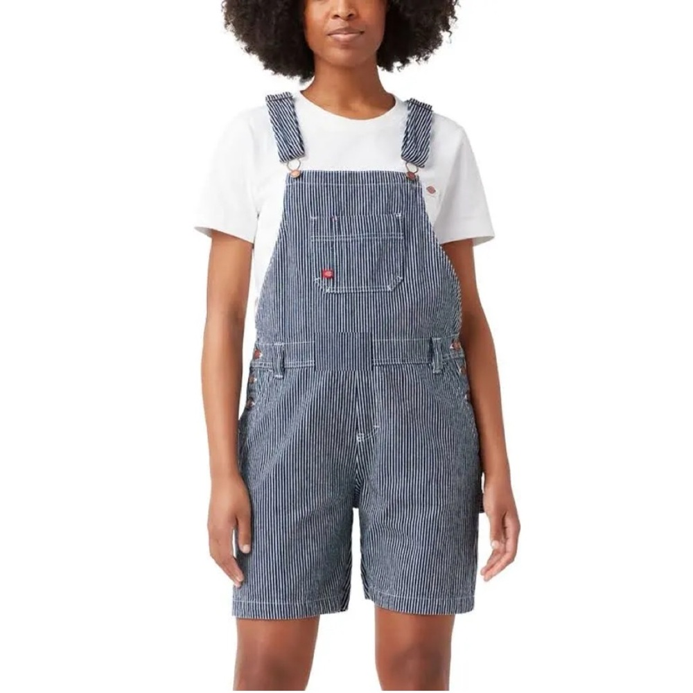 Dickies striped denim overalls